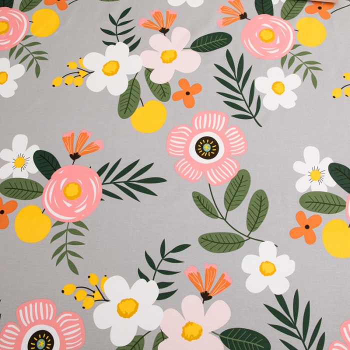 91家纺网 家纺一手货源 找家纺 首爱家纺 2025新款直播款13070纯棉斜纹床单全棉 百花绽放