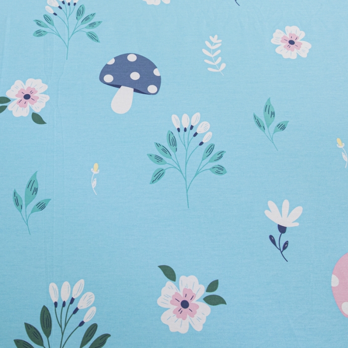 91家纺网 家纺一手货源 找家纺 首爱家纺 2025新款直播款13070纯棉斜纹床单全棉 春意盎然