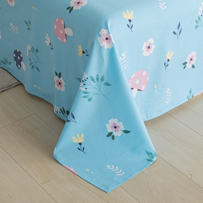 91家纺网 家纺一手货源 找家纺 首爱家纺 2025新款直播款13070纯棉斜纹床单全棉 春意盎然