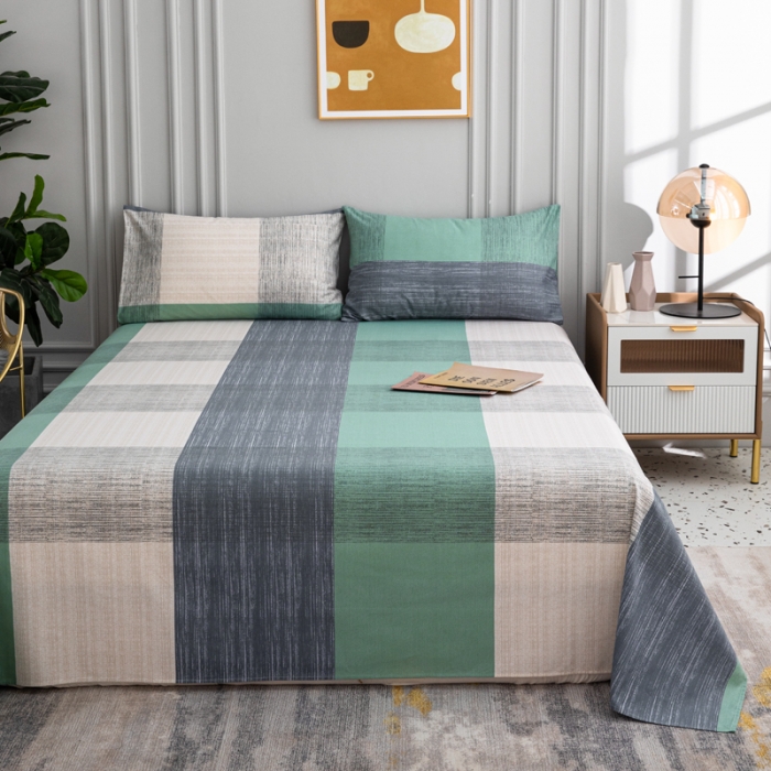 91家纺网 家纺一手货源 找家纺 首爱家纺 2025新款直播款13070纯棉斜纹床单全棉 格调人生