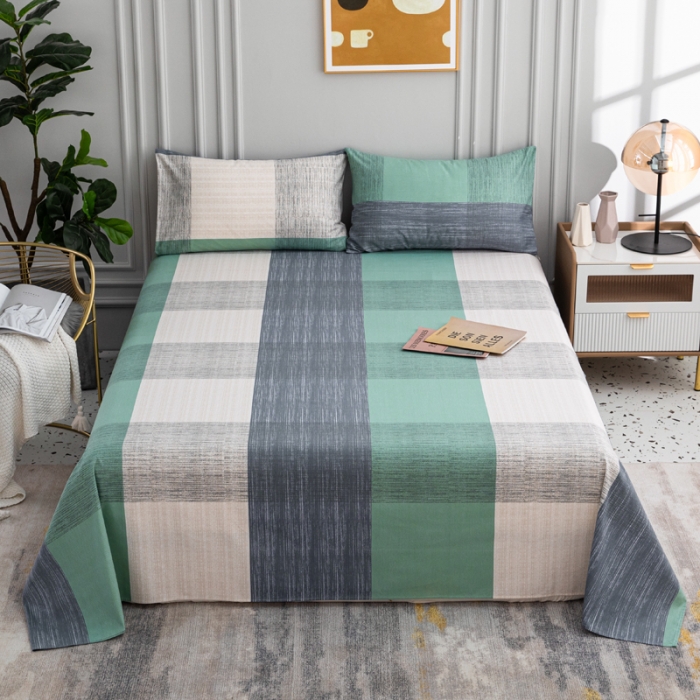 91家纺网 家纺一手货源 找家纺 首爱家纺 2025新款直播款13070纯棉斜纹床单全棉 格调人生