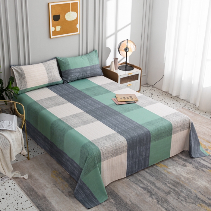 91家纺网 家纺一手货源 找家纺 首爱家纺 2025新款直播款13070纯棉斜纹床单全棉 格调人生