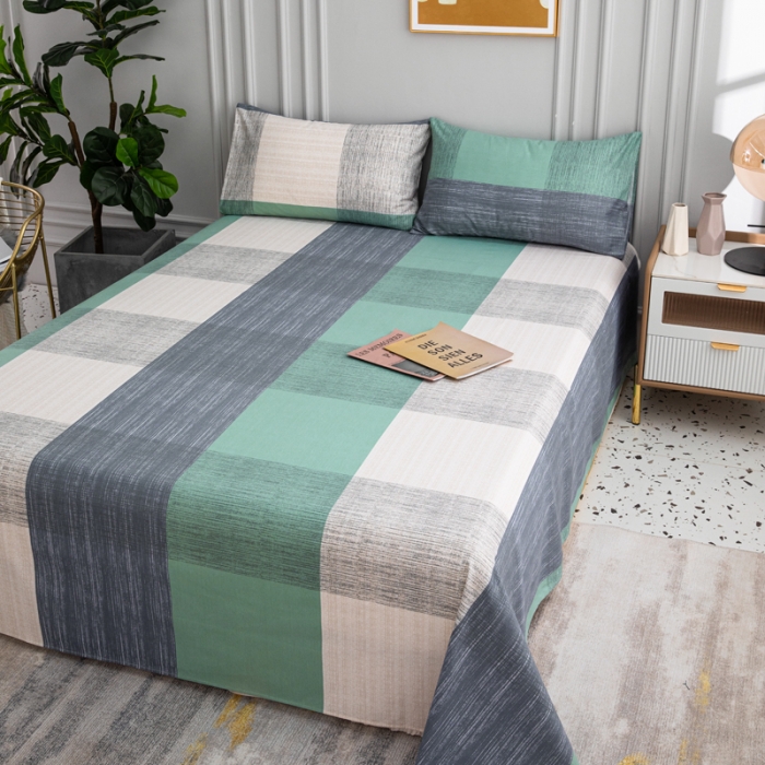 91家纺网 家纺一手货源 找家纺 首爱家纺 2025新款直播款13070纯棉斜纹床单全棉 格调人生