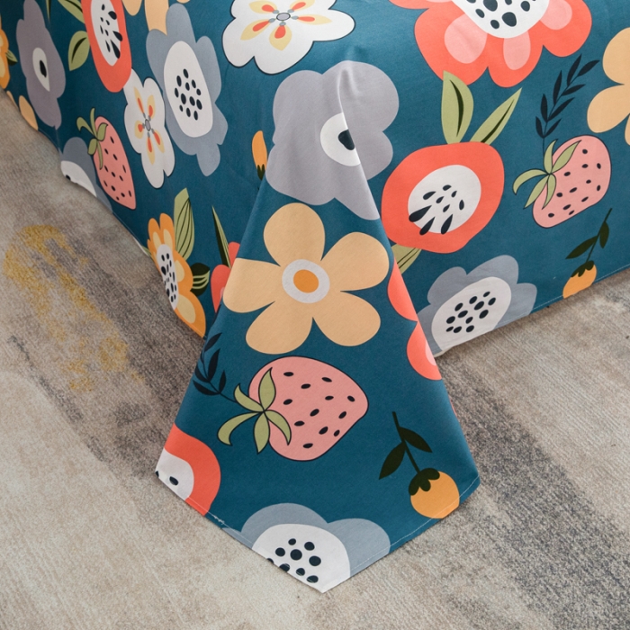 91家纺网 家纺一手货源 找家纺 首爱家纺 2025新款直播款13070纯棉斜纹床单全棉 花样年华