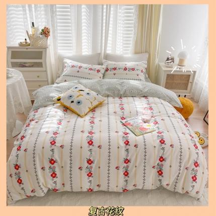 91家纺网 家纺一手货源 找家纺 （总）顾里 2022新款13372全棉四件套-韩系全棉影棚图