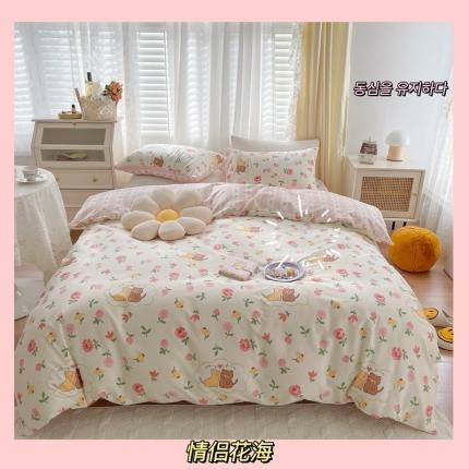 91家纺网 家纺一手货源 找家纺 （总）顾里 2022新款13372全棉四件套-韩系全棉影棚图