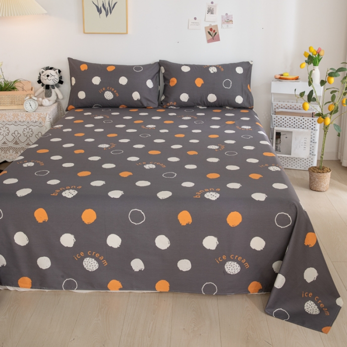 91家纺网 家纺一手货源 找家纺 首爱家纺 2025新款直播款13070纯棉斜纹床单全棉 水果派