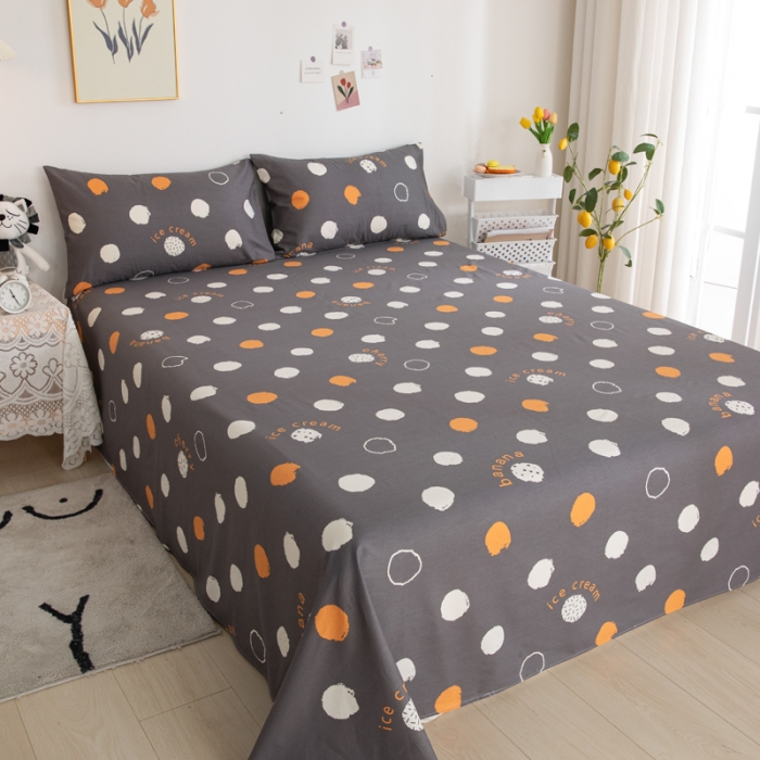 91家纺网 家纺一手货源 找家纺 首爱家纺 2025新款直播款13070纯棉斜纹床单全棉 水果派