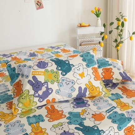 91家纺网 家纺一手货源 找家纺 （总）首爱家纺 2025新款13070纯棉斜纹枕套全棉一对