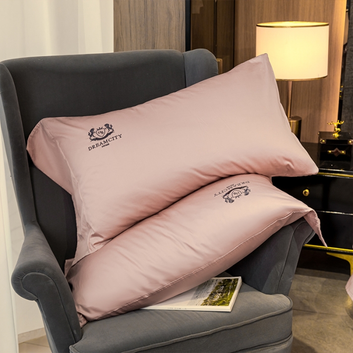 91家纺网 家纺一手货源 找家纺 蓝巢家纺 2022新款60支长绒棉四件套 皇家-浅豆沙