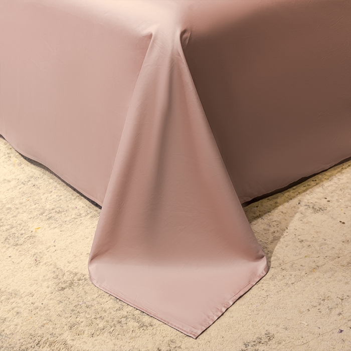 91家纺网 家纺一手货源 找家纺 蓝巢家纺 2022新款60支长绒棉四件套 皇家-浅豆沙