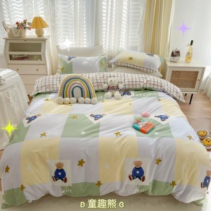 91家纺网 家纺一手货源 找家纺 (总）顾里 2022新款13372全棉四件套-韩系全棉影棚图