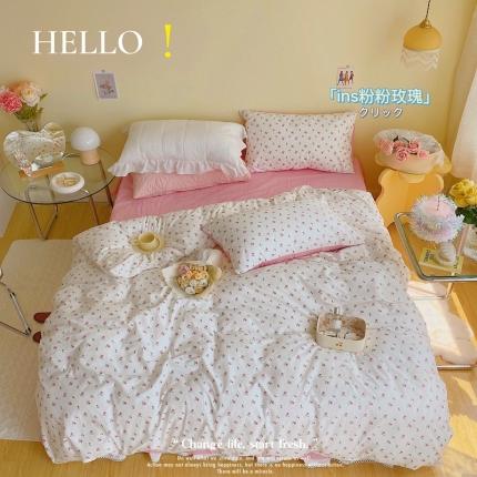 91家纺网 家纺一手货源 找家纺 （总）顾里 2022新款浪漫碎花全棉四件套