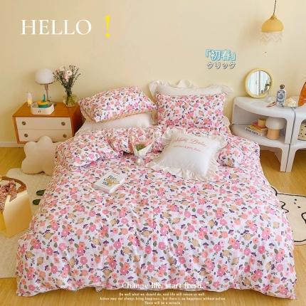 91家纺网 家纺一手货源 找家纺 （总）顾里 2022新款浪漫碎花全棉四件套