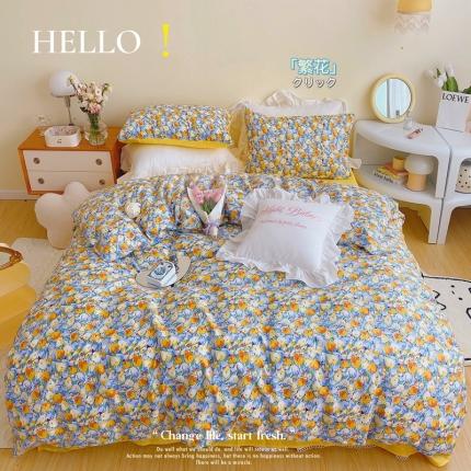 91家纺网 家纺一手货源 找家纺 （总）顾里 2022新款浪漫碎花全棉四件套