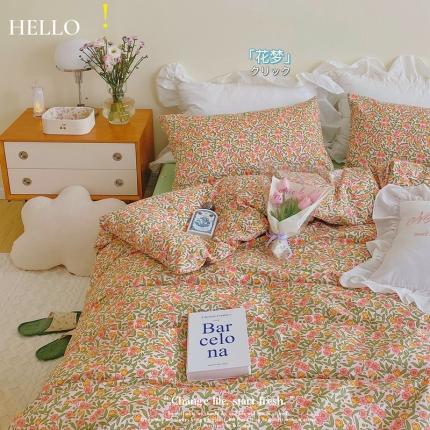 91家纺网 家纺一手货源 找家纺 （总）顾里 2022新款浪漫碎花全棉四件套