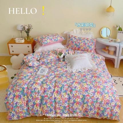 91家纺网 家纺一手货源 找家纺 （总）顾里 2022新款浪漫碎花全棉四件套