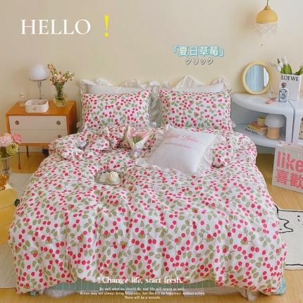 91家纺网 家纺一手货源 找家纺 （总）顾里 2022新款浪漫碎花全棉四件套