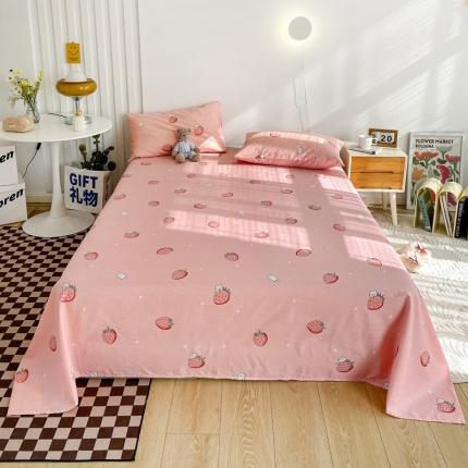 91家纺网 家纺一手货源 找家纺 名兮家居 2022新款全棉印花床单 少女梦