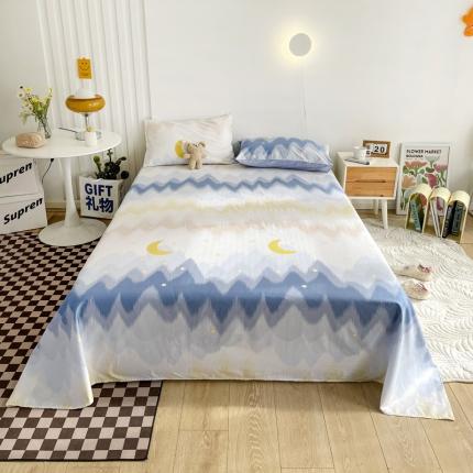 91家纺网 家纺一手货源 找家纺 名兮家居 2022新款全棉印花床单 星辰入梦