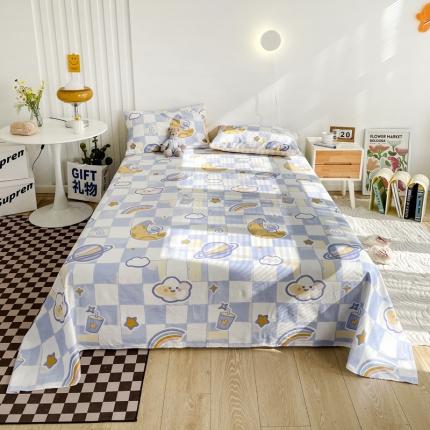 91家纺网 家纺一手货源 找家纺 名兮家居 2022新款全棉印花床单 月球记