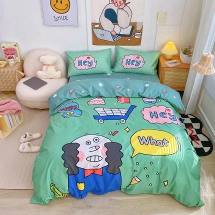 91家纺网 家纺一手货源 找家纺 窝米 2022新款春季13372大版卡通全棉系列 怪蜀黍