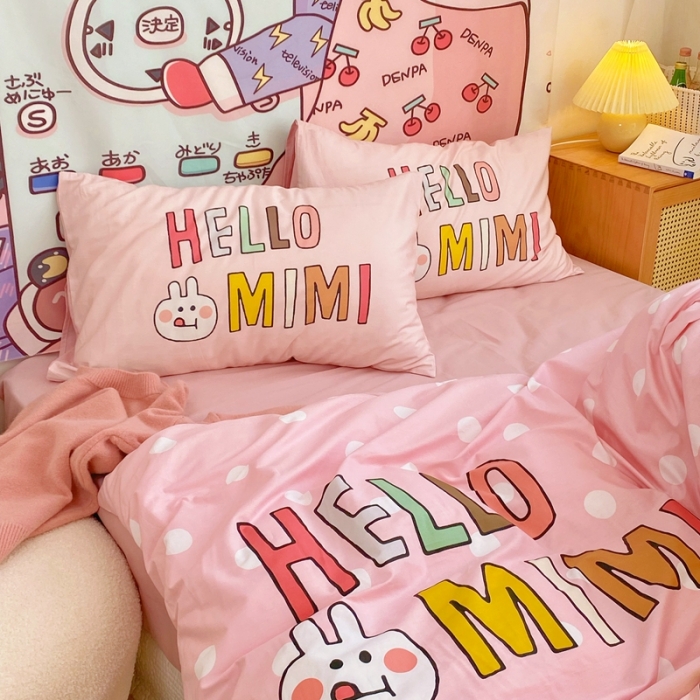 91家纺网 家纺一手货源 找家纺 窝米 2022新款春季13372大版卡通全棉系列 hellomimi