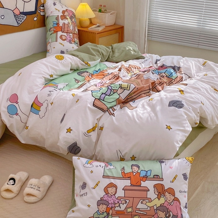 91家纺网 家纺一手货源 找家纺 窝米 2022新款春季13372大版卡通全棉系列 拜托了老师