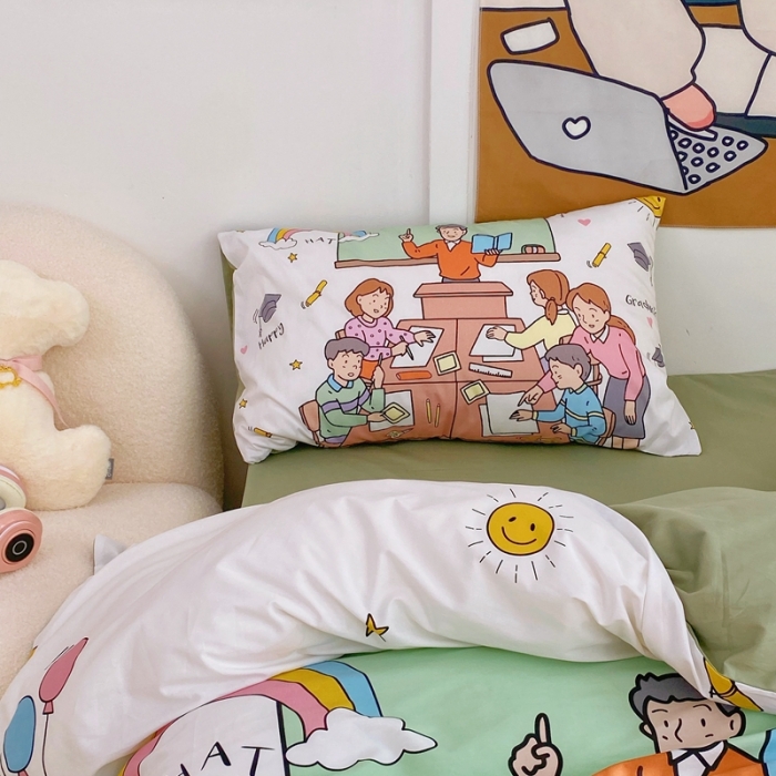 91家纺网 家纺一手货源 找家纺 窝米 2022新款春季13372大版卡通全棉系列 拜托了老师