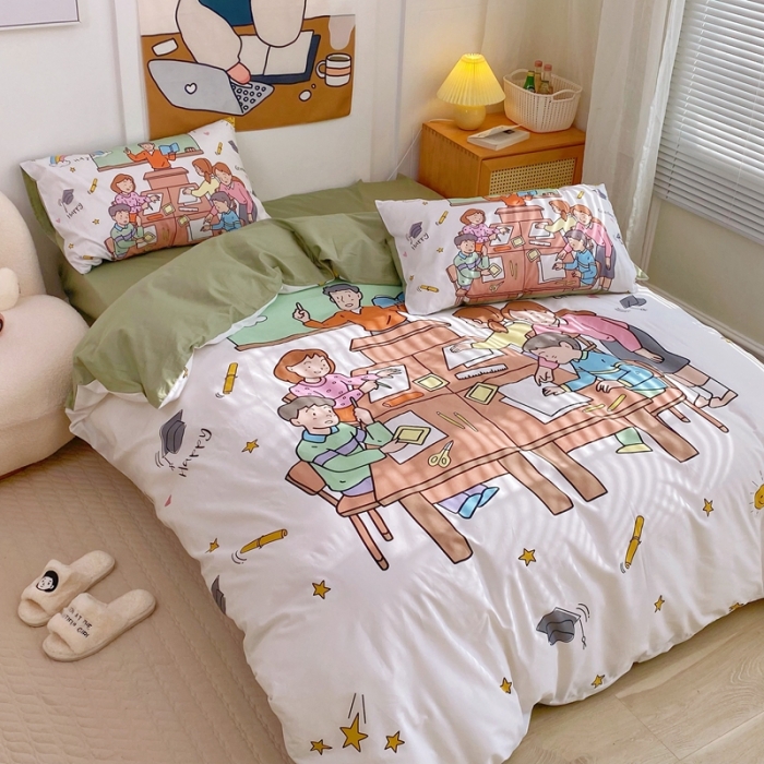 91家纺网 家纺一手货源 找家纺 窝米 2022新款春季13372大版卡通全棉系列 拜托了老师