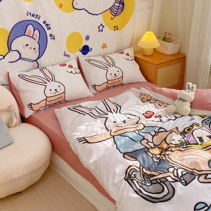 91家纺网 家纺一手货源 找家纺 窝米 2022新款春季13372大版卡通全棉系列 彼得兔