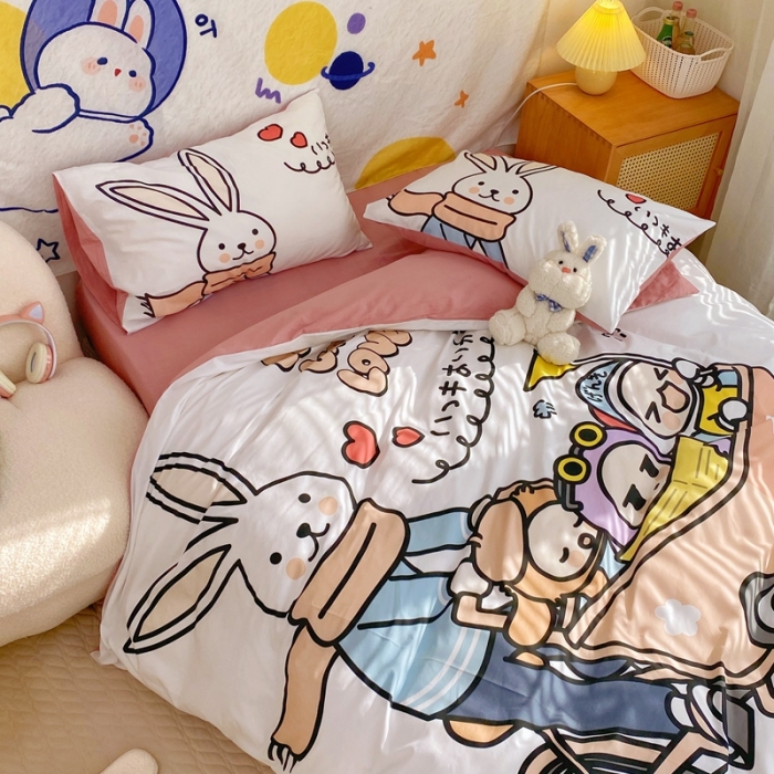 91家纺网 家纺一手货源 找家纺 窝米 2022新款春季13372大版卡通全棉系列 彼得兔