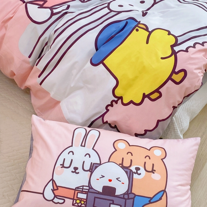 91家纺网 家纺一手货源 找家纺 窝米 2022新款春季13372大版卡通全棉系列 蛋糕物语