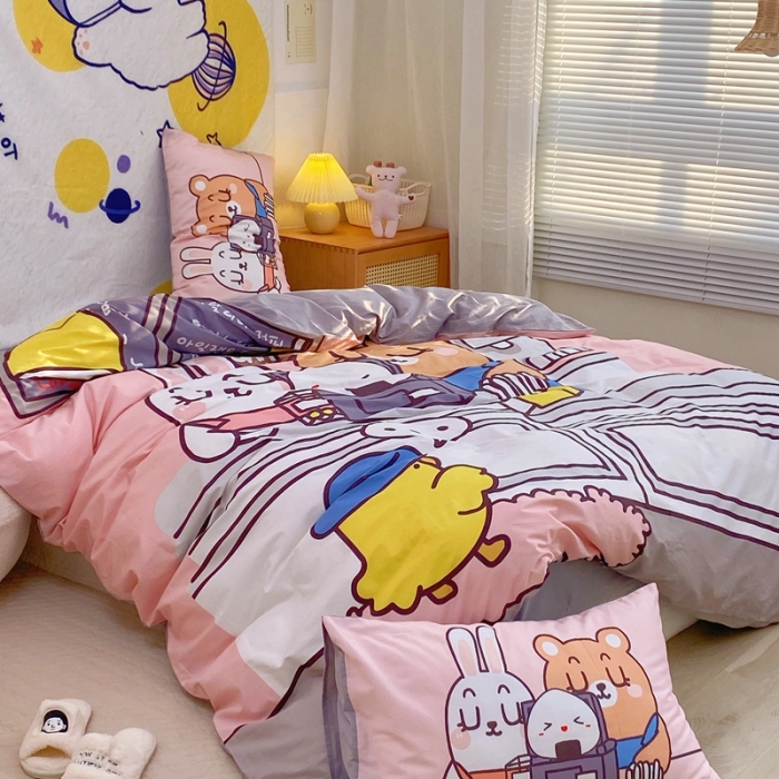 91家纺网 家纺一手货源 找家纺 窝米 2022新款春季13372大版卡通全棉系列 蛋糕物语