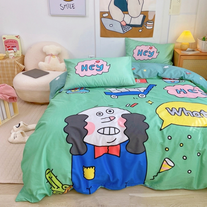 91家纺网 家纺一手货源 找家纺 窝米 2022新款春季13372大版卡通全棉系列 怪蜀黍