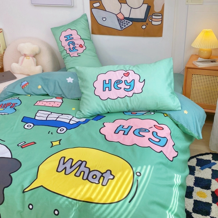 91家纺网 家纺一手货源 找家纺 窝米 2022新款春季13372大版卡通全棉系列 怪蜀黍