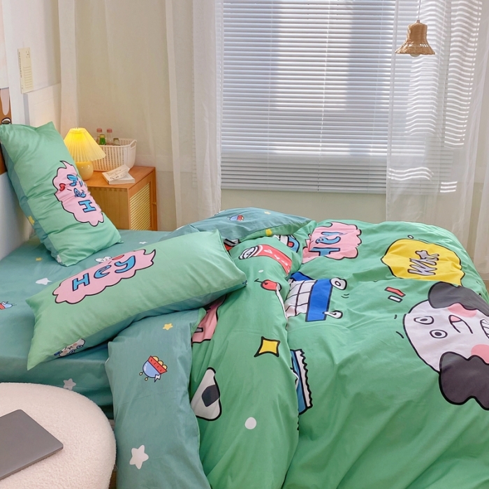 91家纺网 家纺一手货源 找家纺 窝米 2022新款春季13372大版卡通全棉系列 怪蜀黍