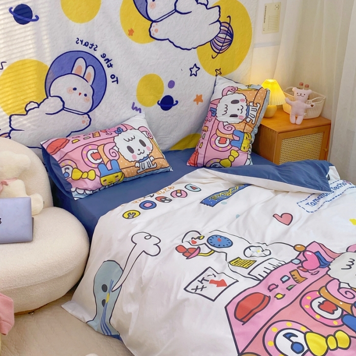 91家纺网 家纺一手货源 找家纺 窝米 2022新款春季13372大版卡通全棉系列 守护甜心