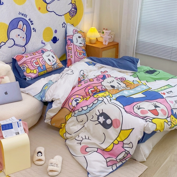 91家纺网 家纺一手货源 找家纺 窝米 2022新款春季13372大版卡通全棉系列 守护甜心