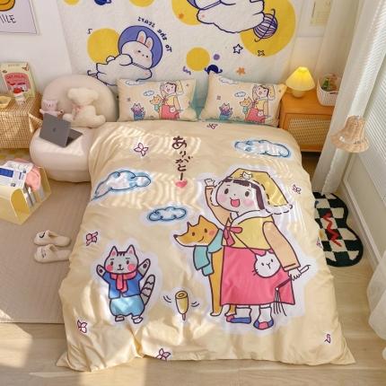 窝米 2022新款春季13372大版卡通全棉系列 桃太郎日记