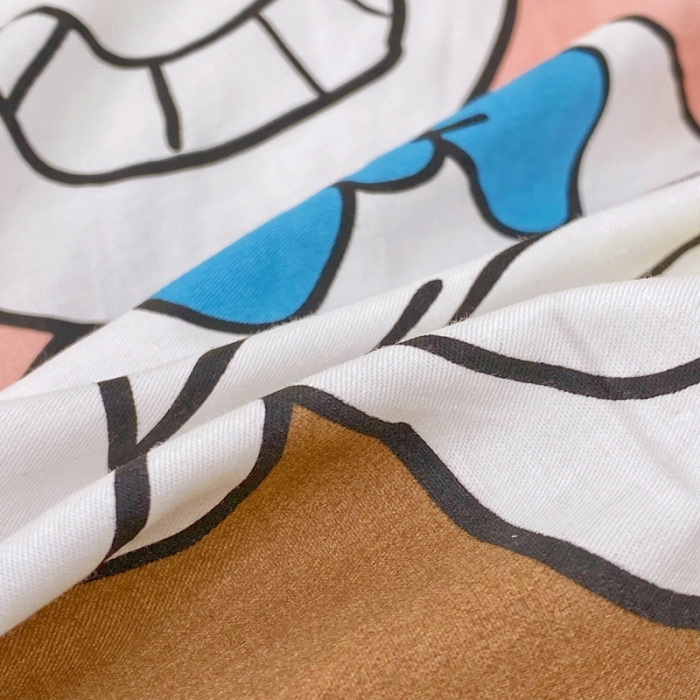 91家纺网 家纺一手货源 找家纺 窝米 2022新款春季13372大版卡通全棉系列 甜甜圈