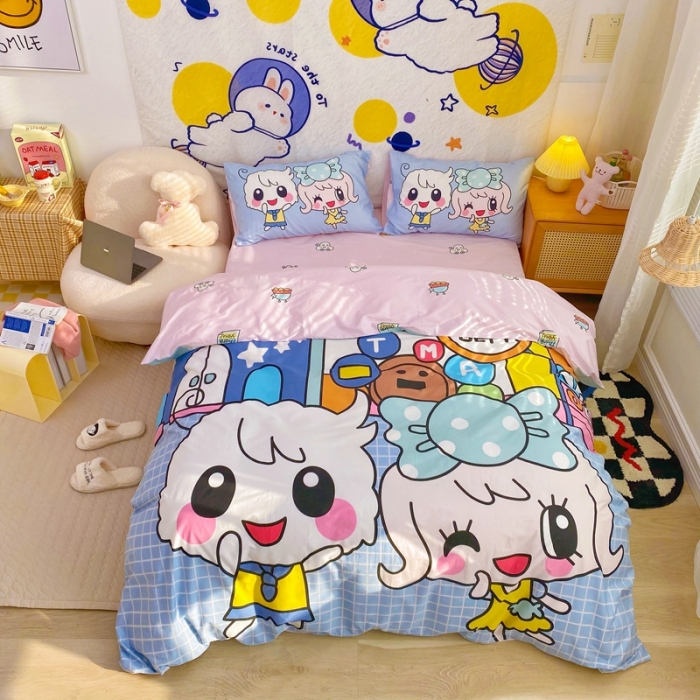 91家纺网 家纺一手货源 找家纺 窝米 2022新款春季13372大版卡通全棉系列 甜心公主