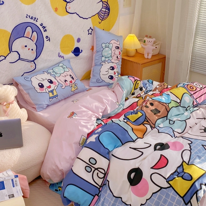 91家纺网 家纺一手货源 找家纺 窝米 2022新款春季13372大版卡通全棉系列 甜心公主