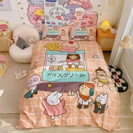 窝米 2022新款春季13372大版卡通全棉系列 雪糕量贩屋