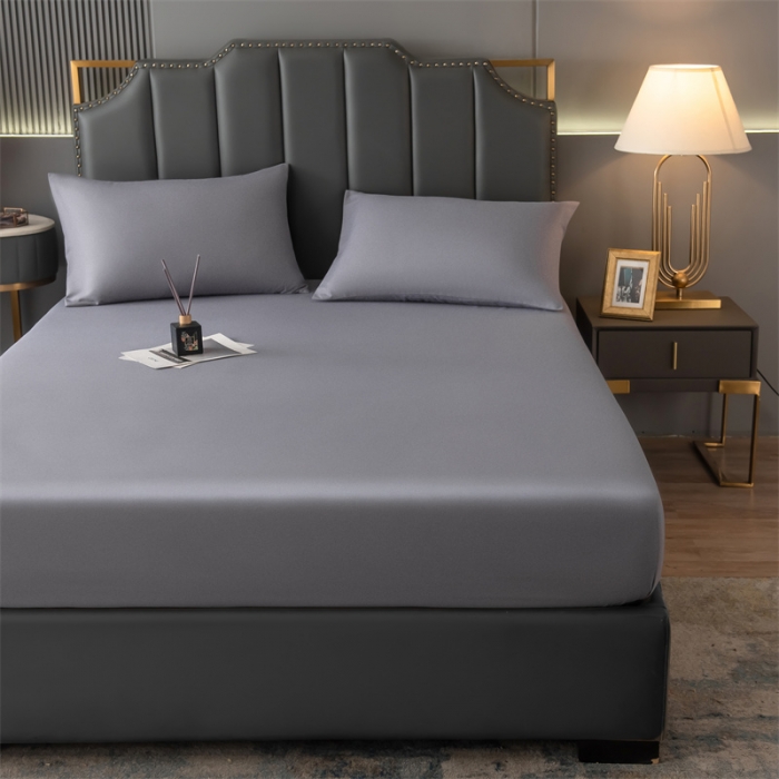 91家纺网 家纺一手货源 找家纺 雯豆 2022新款单层防水磨毛床笠 绅士灰-防水款