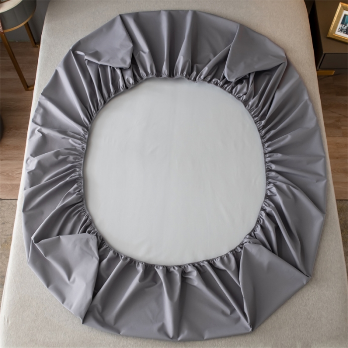 91家纺网 家纺一手货源 找家纺 雯豆 2022新款单层防水磨毛床笠 绅士灰-防水款