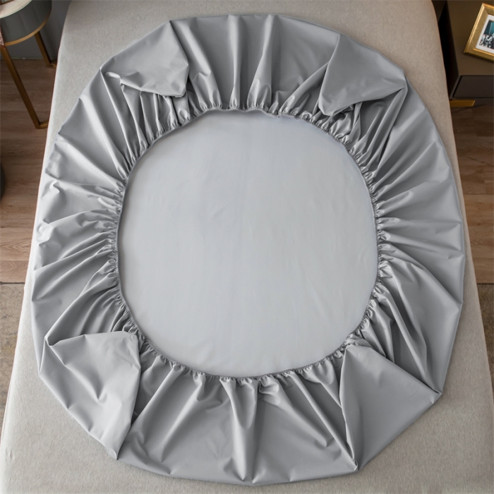 91家纺网 家纺一手货源 找家纺 雯豆 2022新款单层防水磨毛床笠 浅灰色-防水款