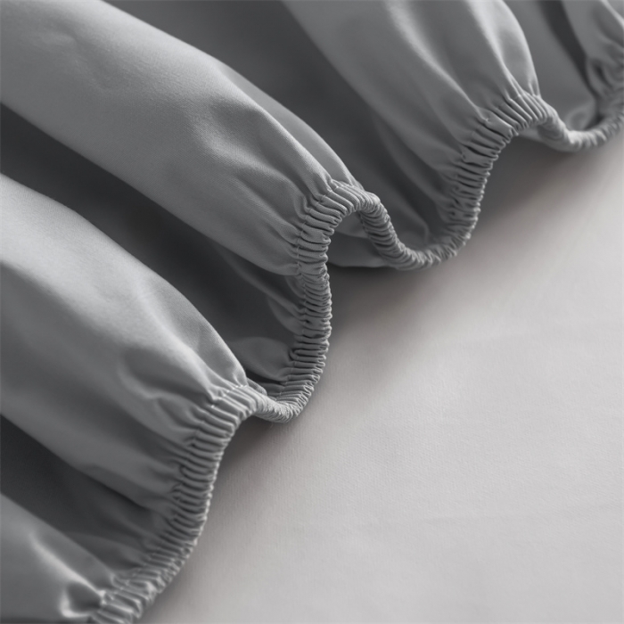 91家纺网 家纺一手货源 找家纺 雯豆 2022新款单层防水磨毛床笠 浅灰色-防水款