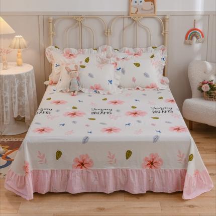 91家纺网 家纺一手货源 找家纺 （总）爱妮玖玖 2022新款12868全棉花边床单