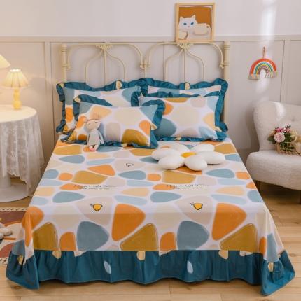 91家纺网 家纺一手货源 找家纺 （总）爱妮玖玖 2022新款12868全棉花边床单